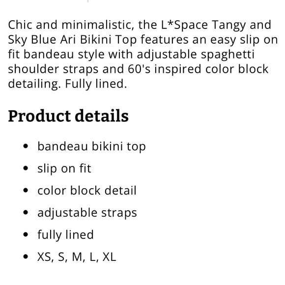 L*SPACE SET REVOLVE NWT ARI TOP AND DANI BOTTOM BIKINI SET - Picture 14 of 14